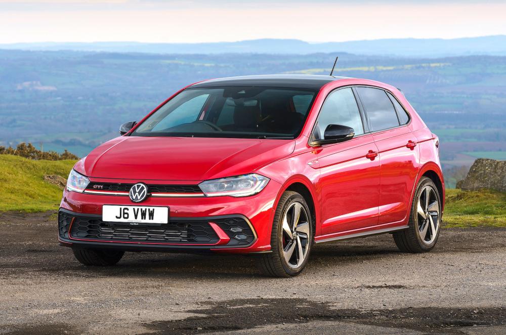 Red VW Polo GTI front left static