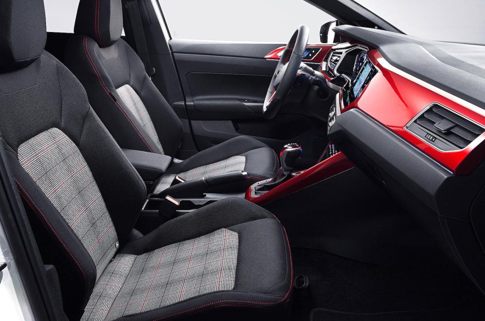 Red VW Polo GTI interior front seats