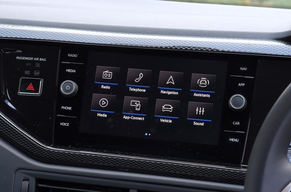 VW Polo infotainment touchscreen