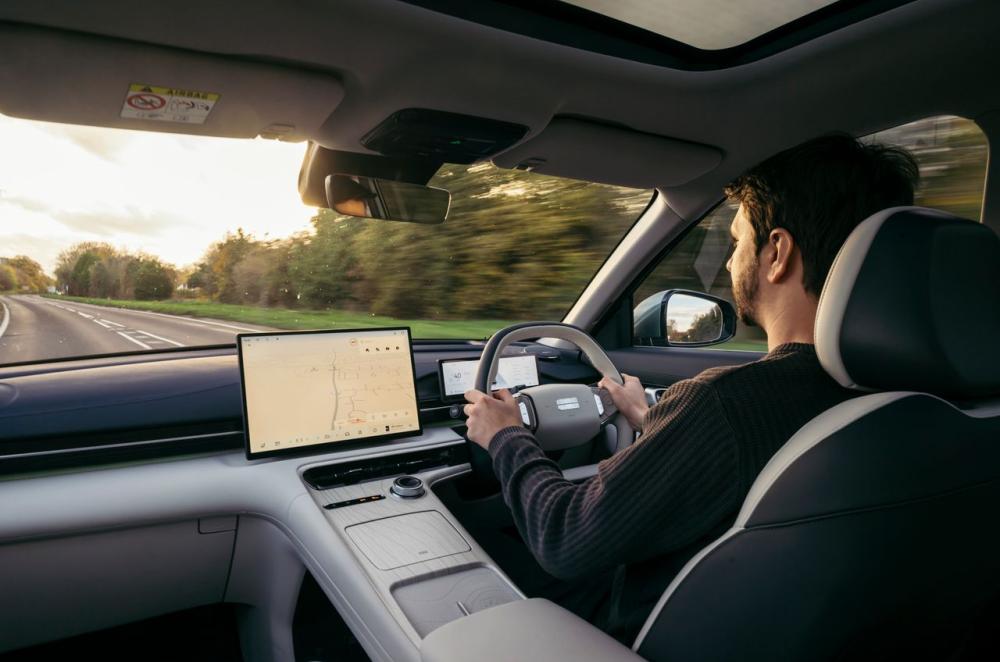 Geely EX5 interior driving Dan Jones