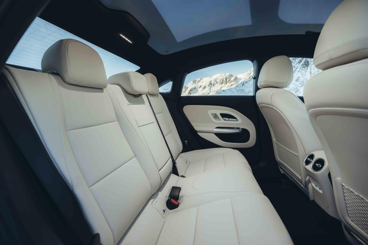 Mercedes CLA interior rear