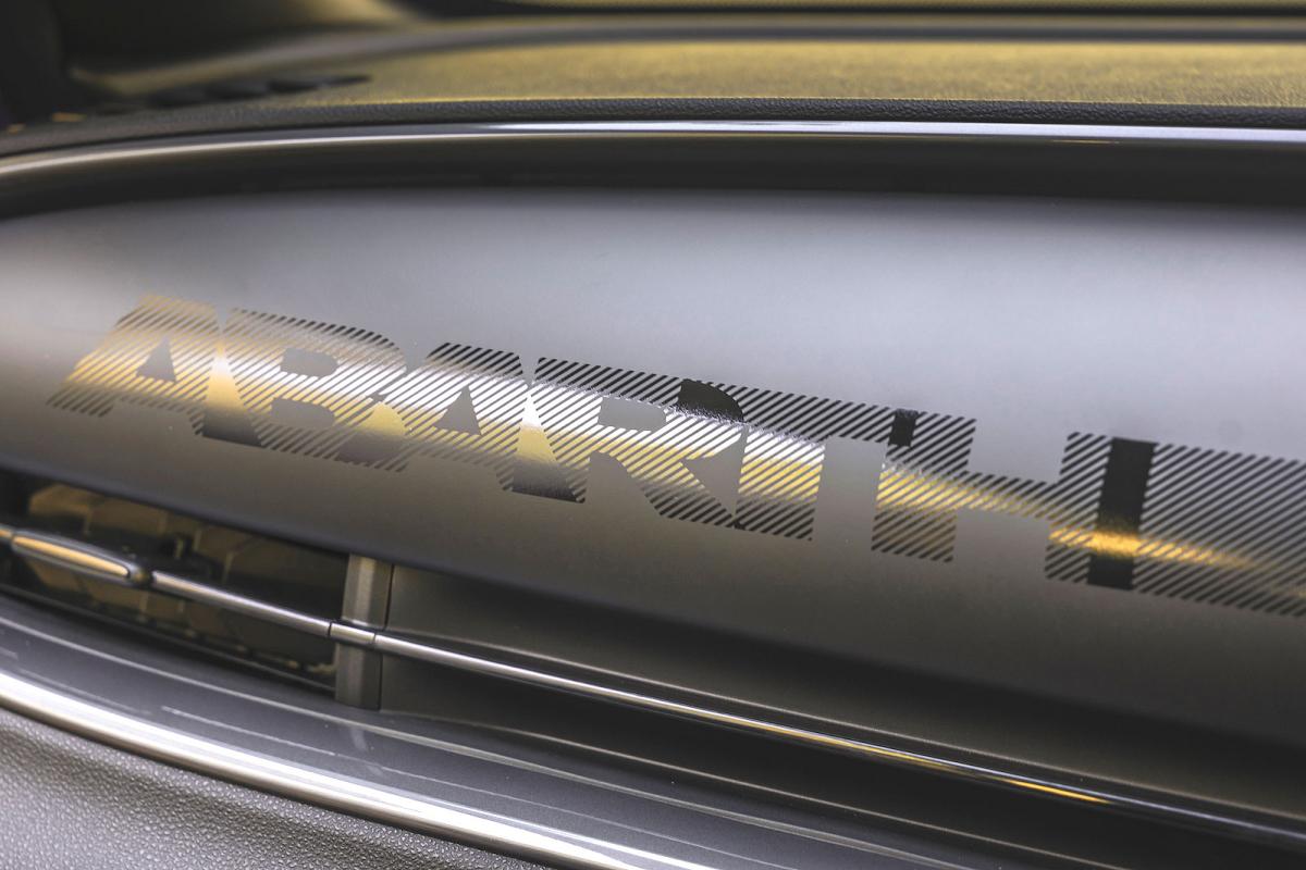 Abarth 600e dashboard detail