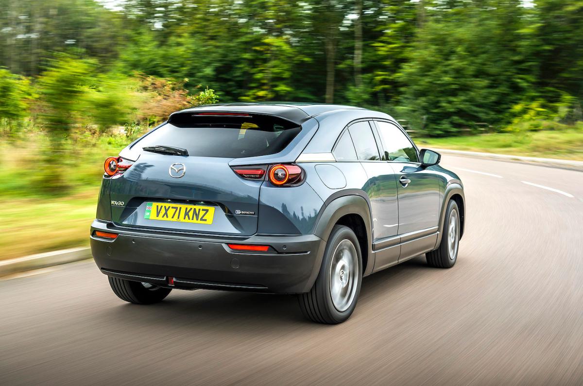 Mazda MX-30 EV rear cornering