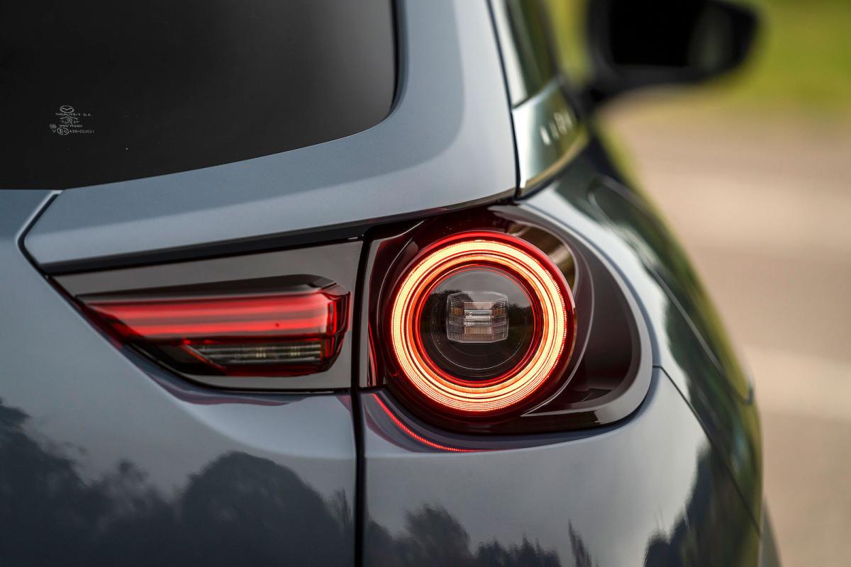 Mazda MX-30 EV rear lights detail