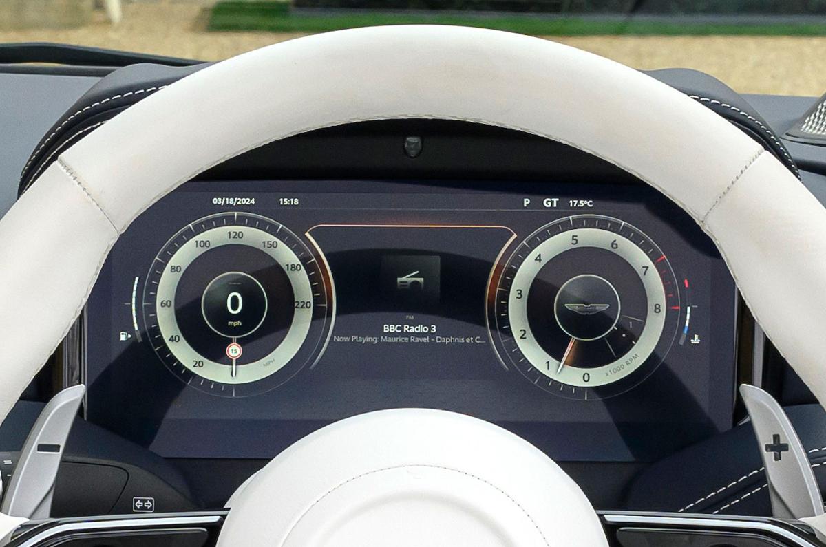 Aston Martin DB12 Volante driver display