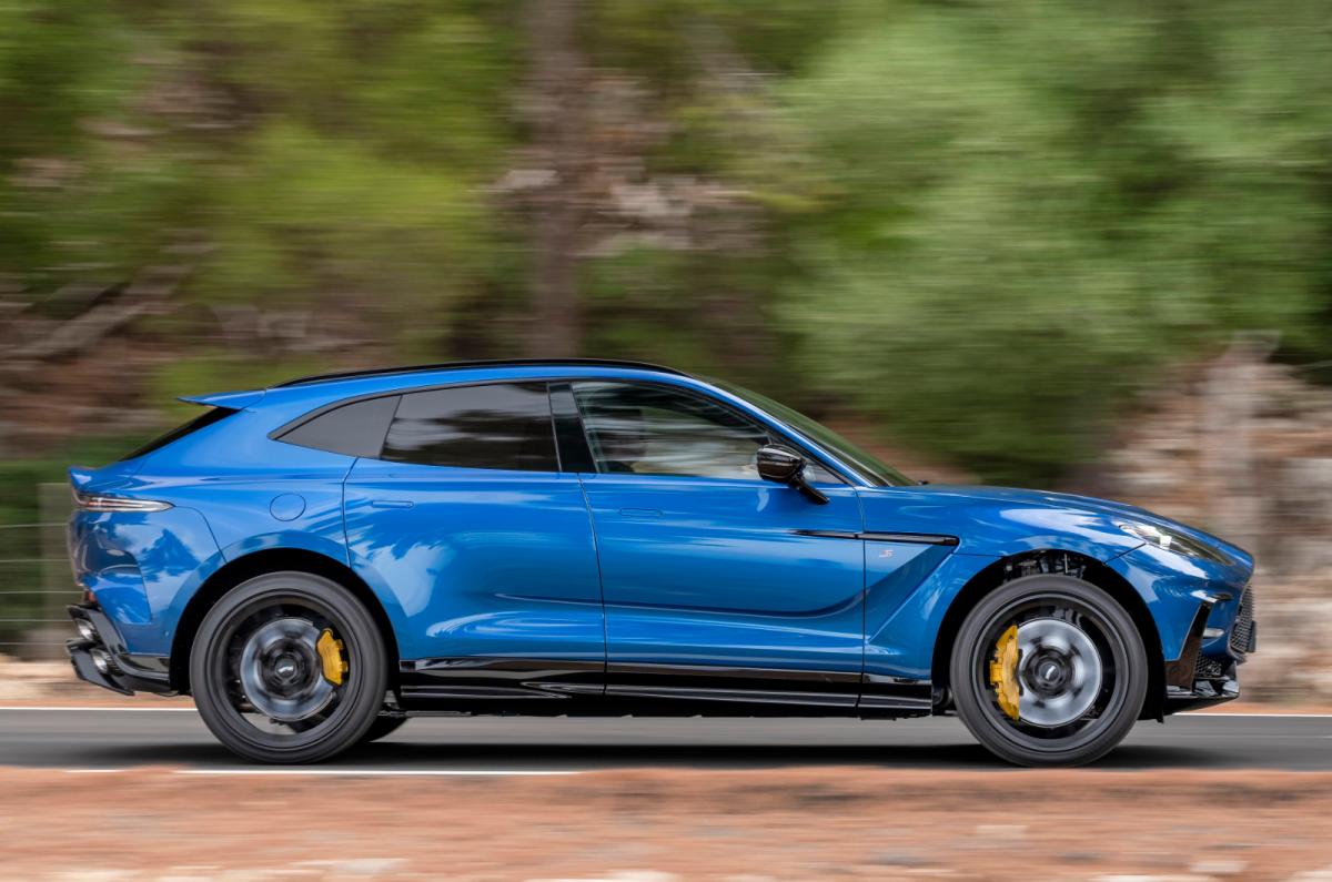 Aston Martin DBX driving right