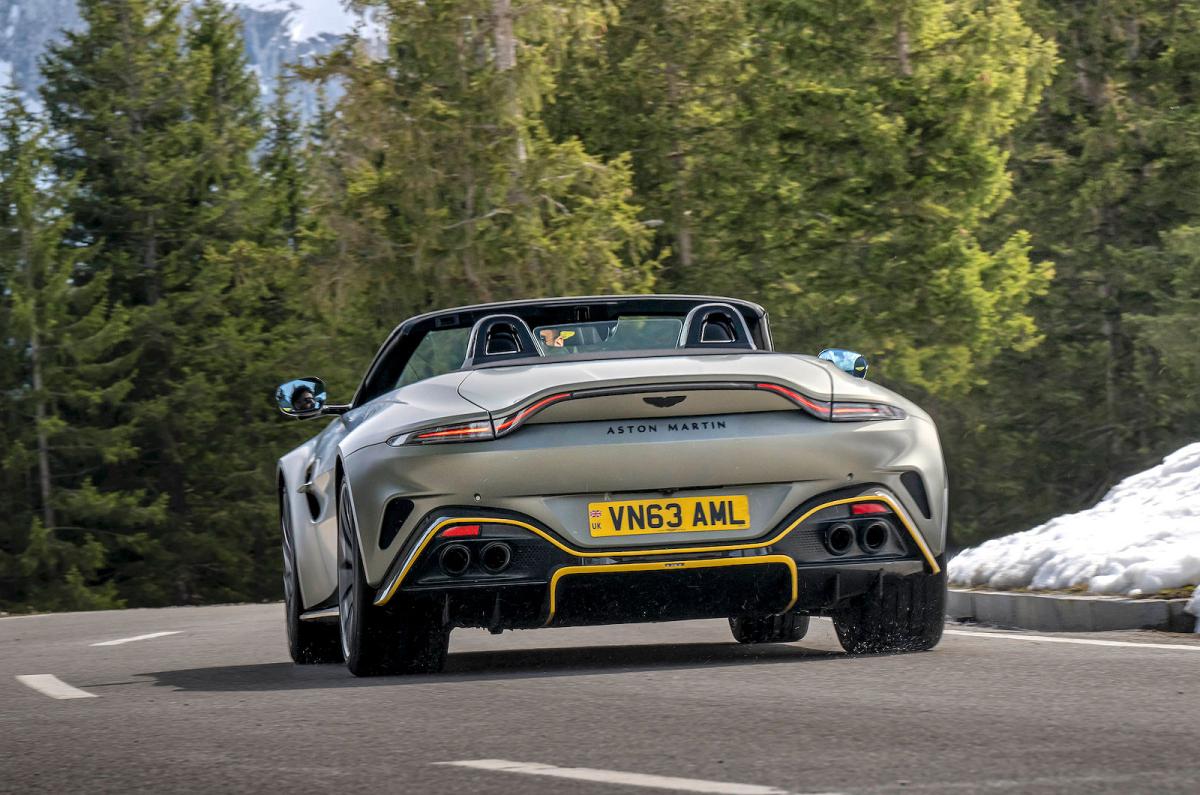 Aston Martin Vantage Roadster rear driving