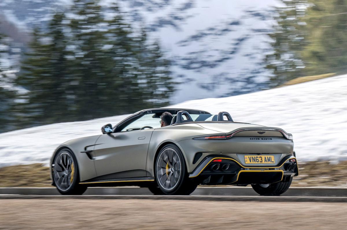 Aston Martin Vantage Roadster rear left driving
