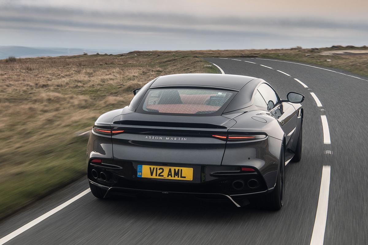Aston Martin DBS Superleggera rear driving