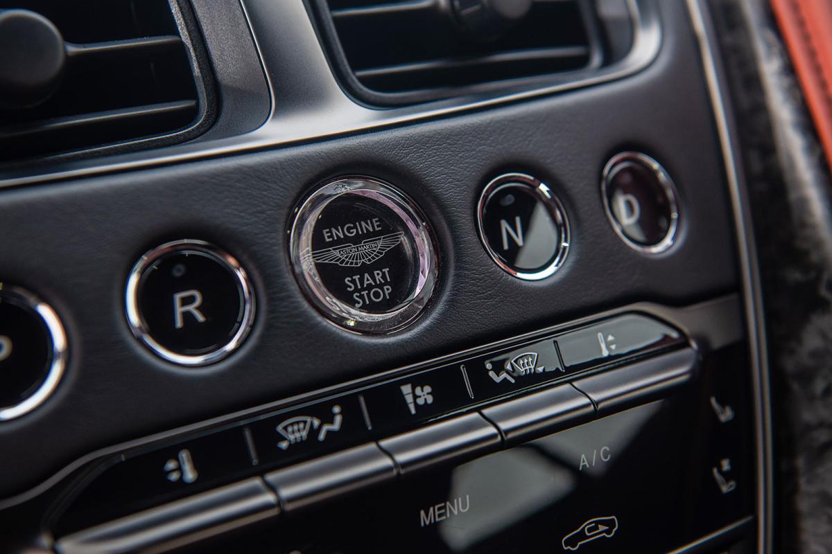 Aston Martin DBS Superleggera starting button