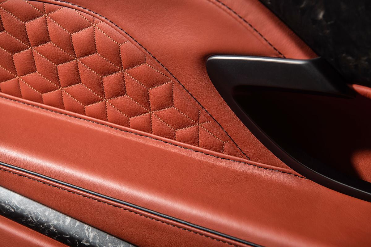 Aston Martin DBS Superleggera leather work