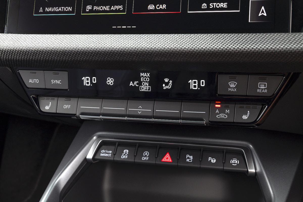 Audi A3 Saloon air-con controls