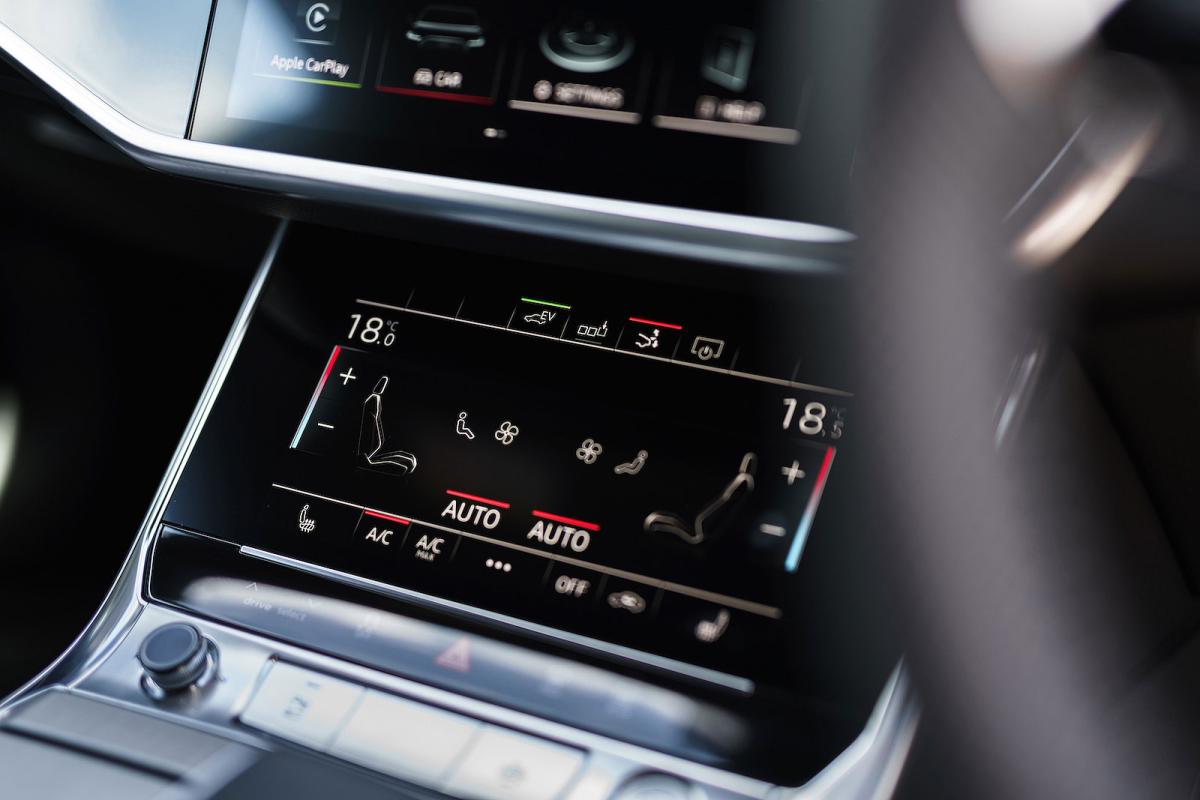 Audi A7 climate control screen