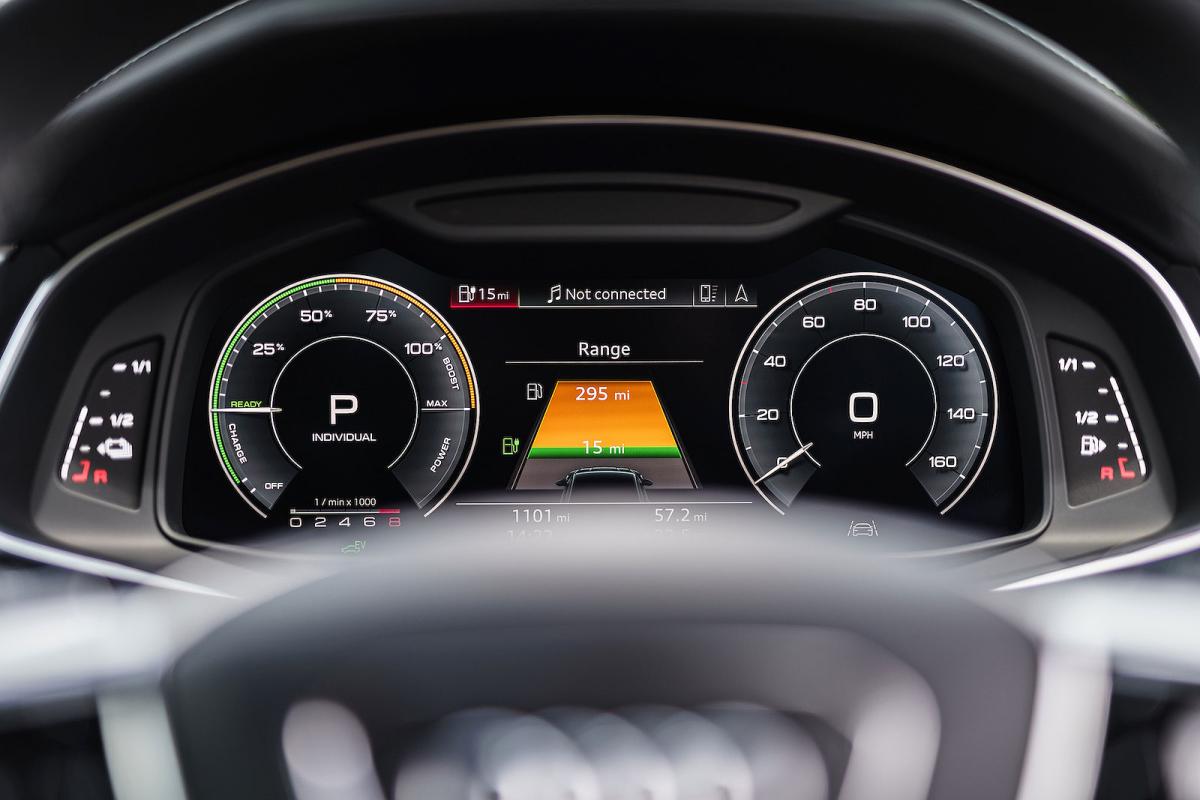 Audi A7 interior driver display