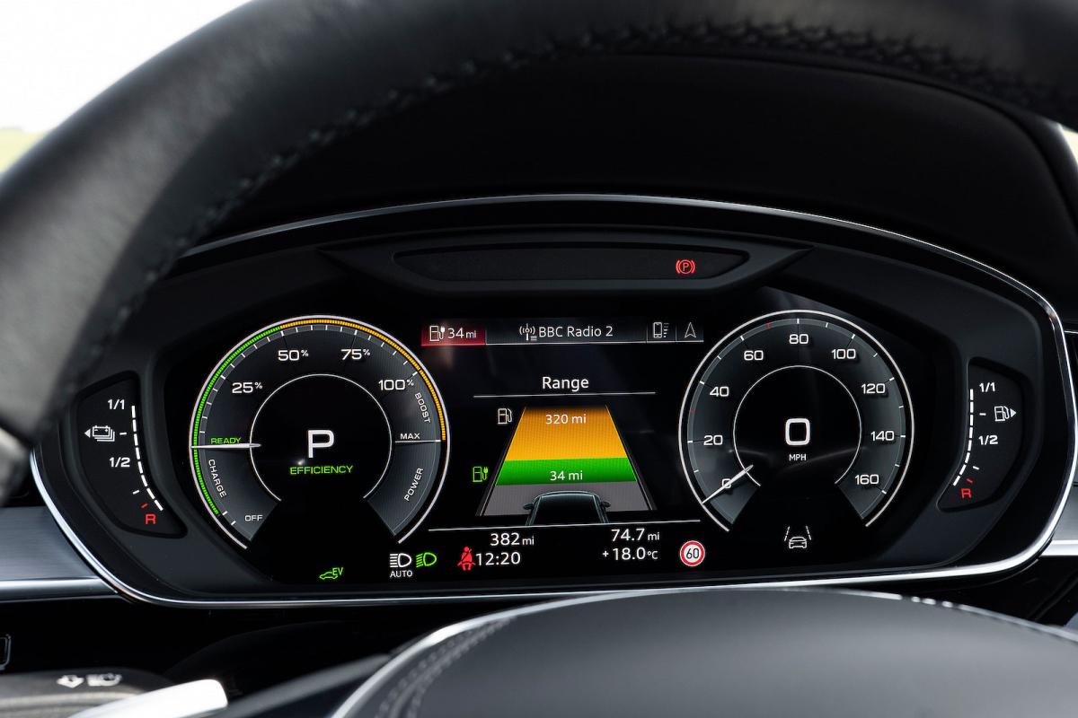 Audi A8 interior driver display