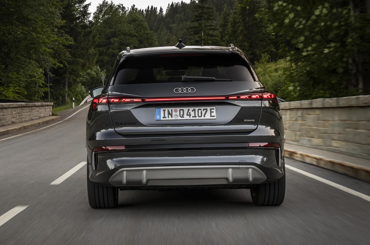 Audi Q4 e-tron driving rear