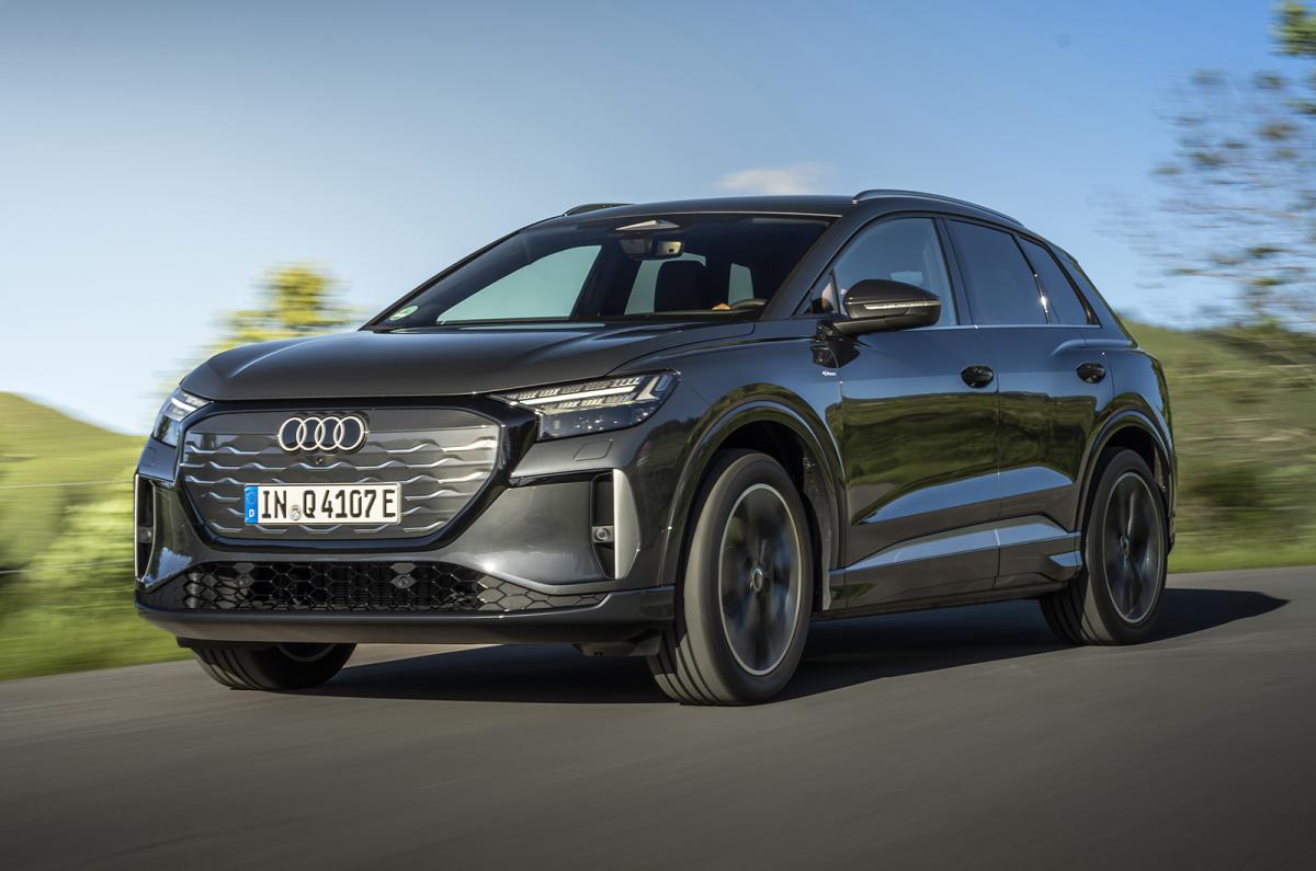 Audi Q4 e-tron front cornering