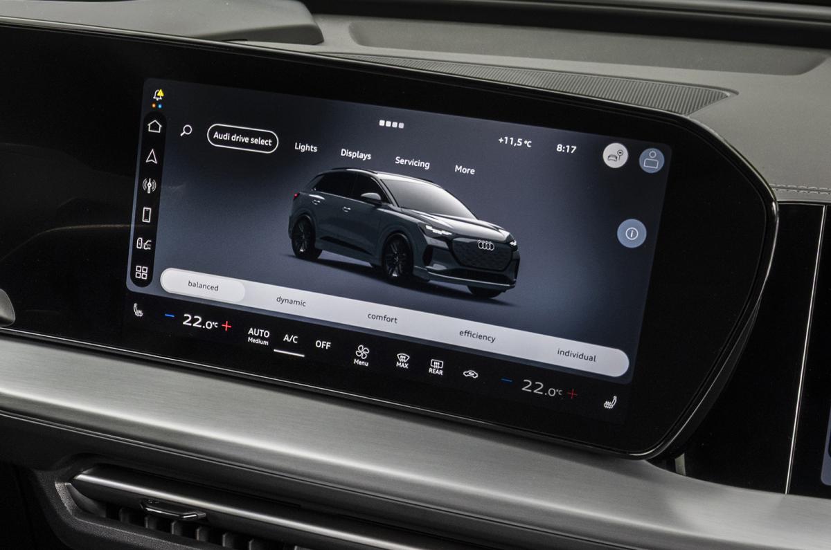 Audi Q4 e-tron touchscreen