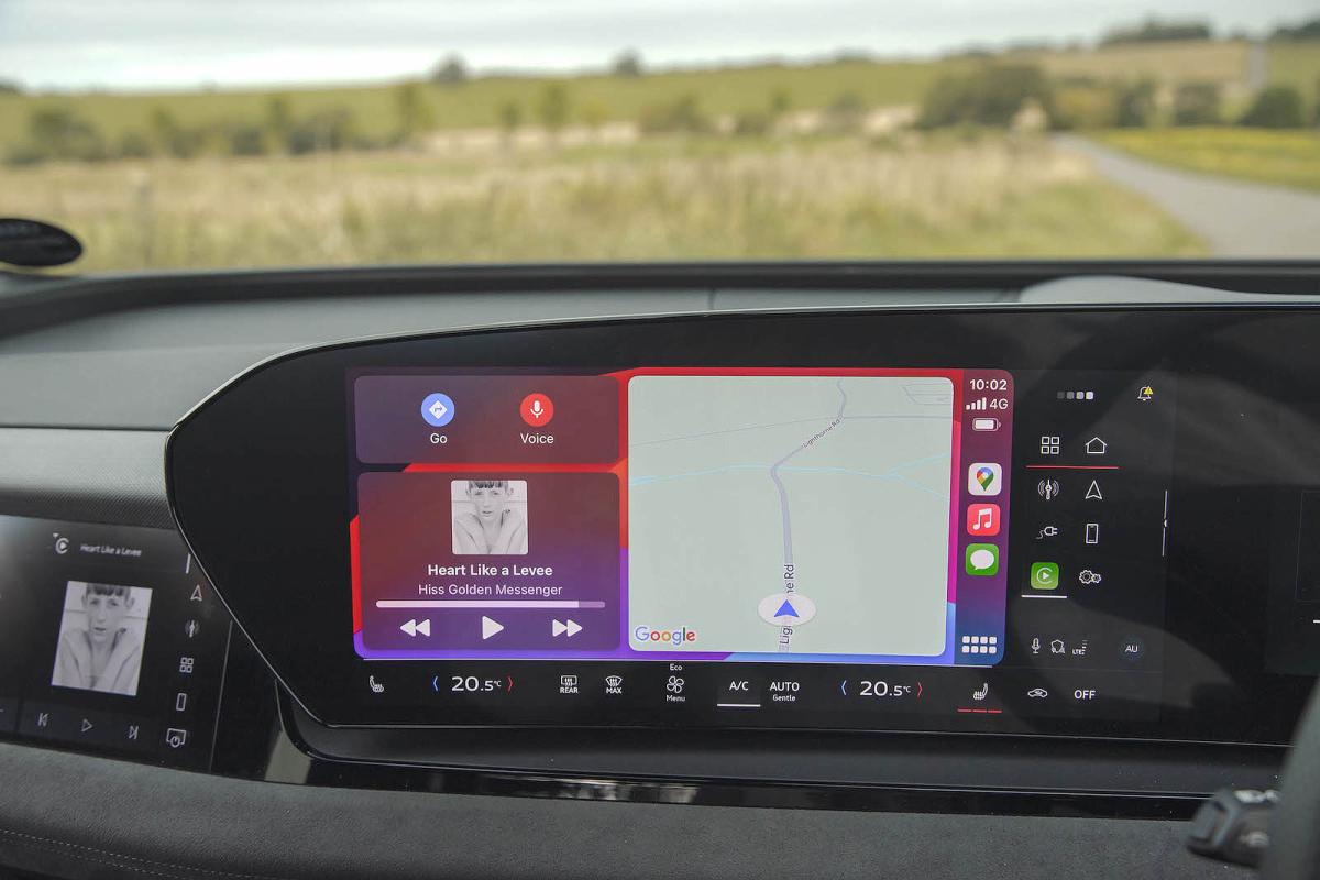 Audi Q6 e-tron infotainment touchscreen