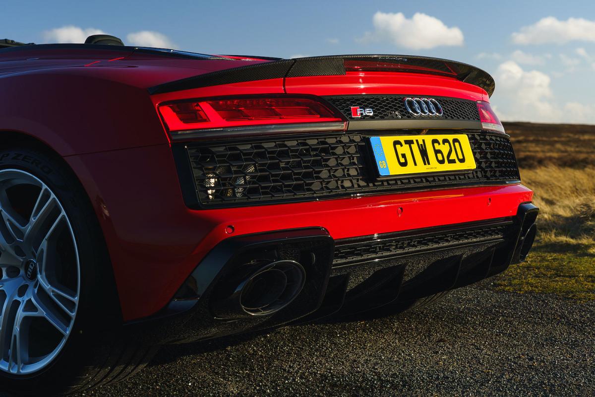 Audi R8 Spyder 2022 rear lights detail