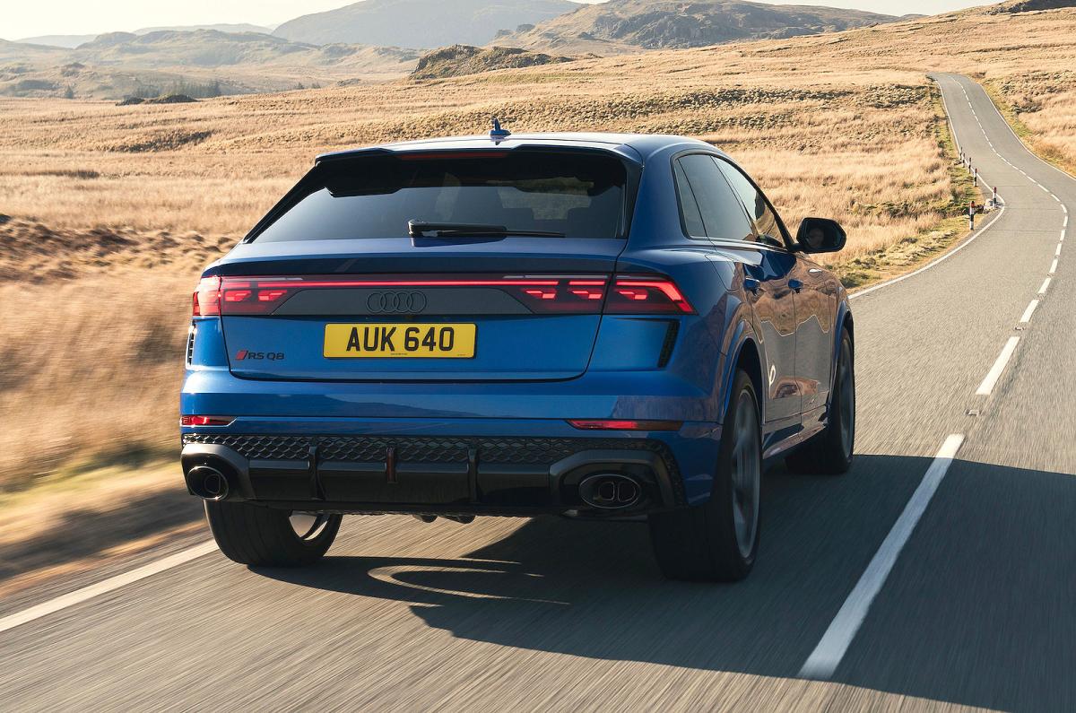 Audi RS Q8 rear right driving