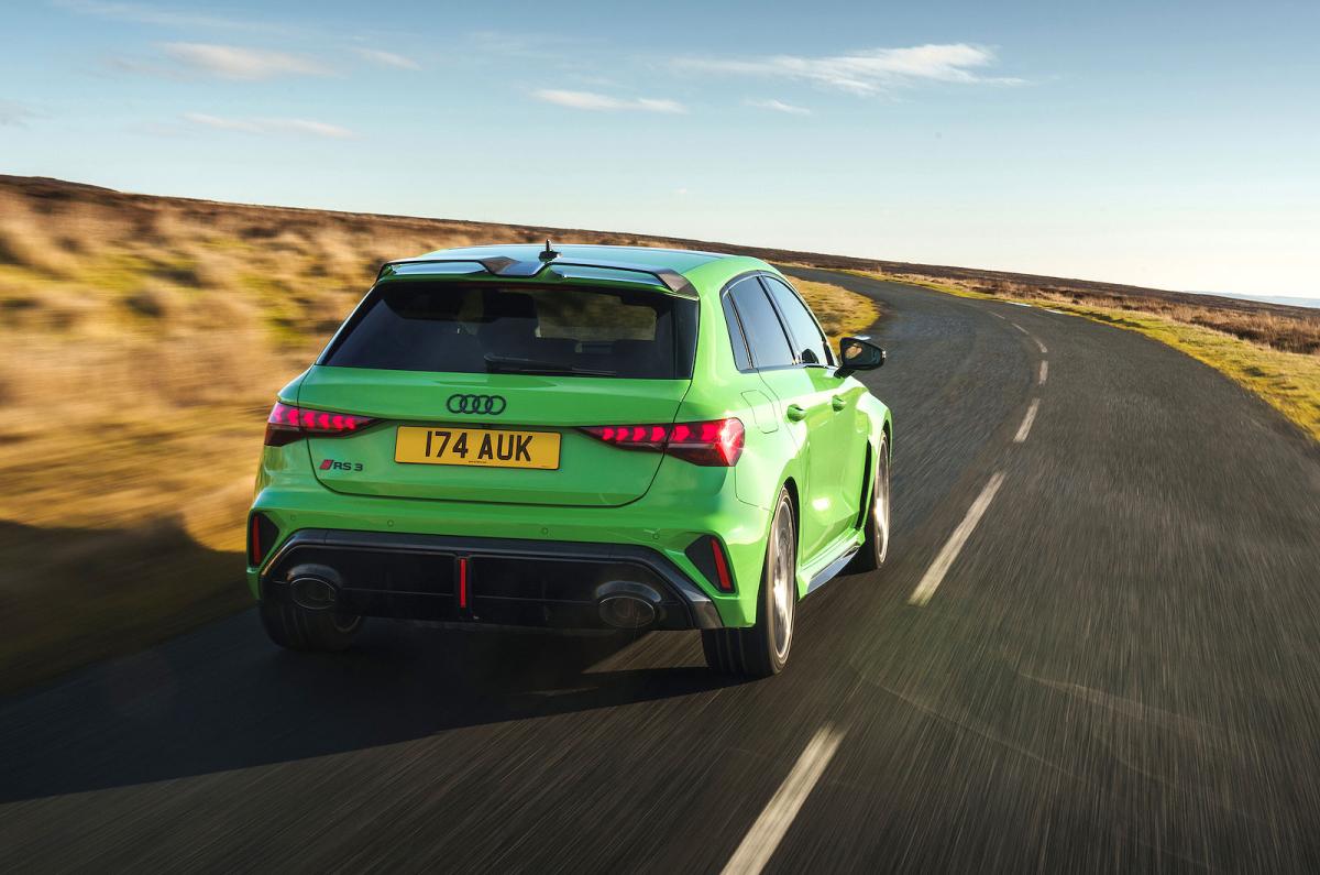 Audi RS3 rear right driving
