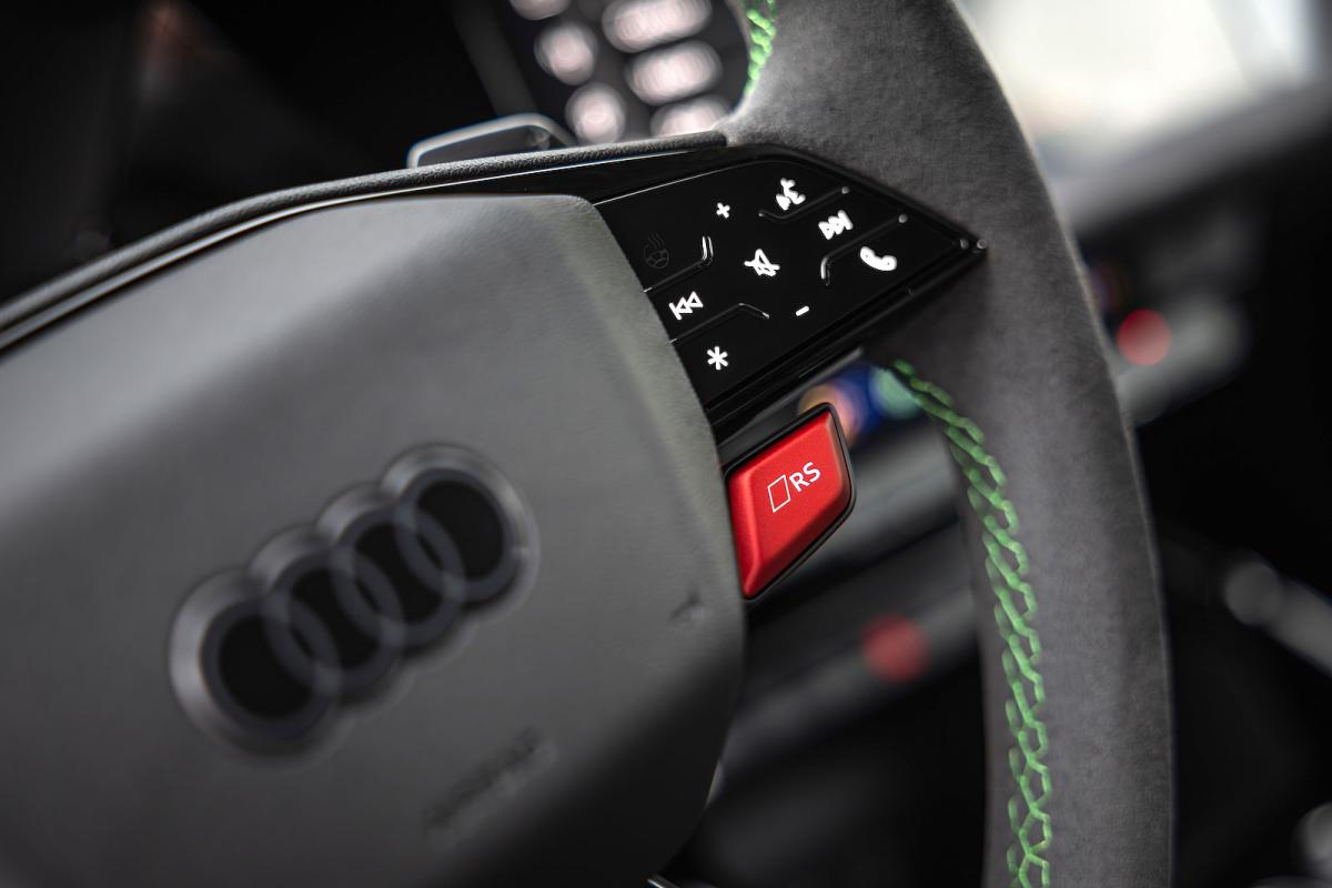 Audi RS3 steering wheel detail