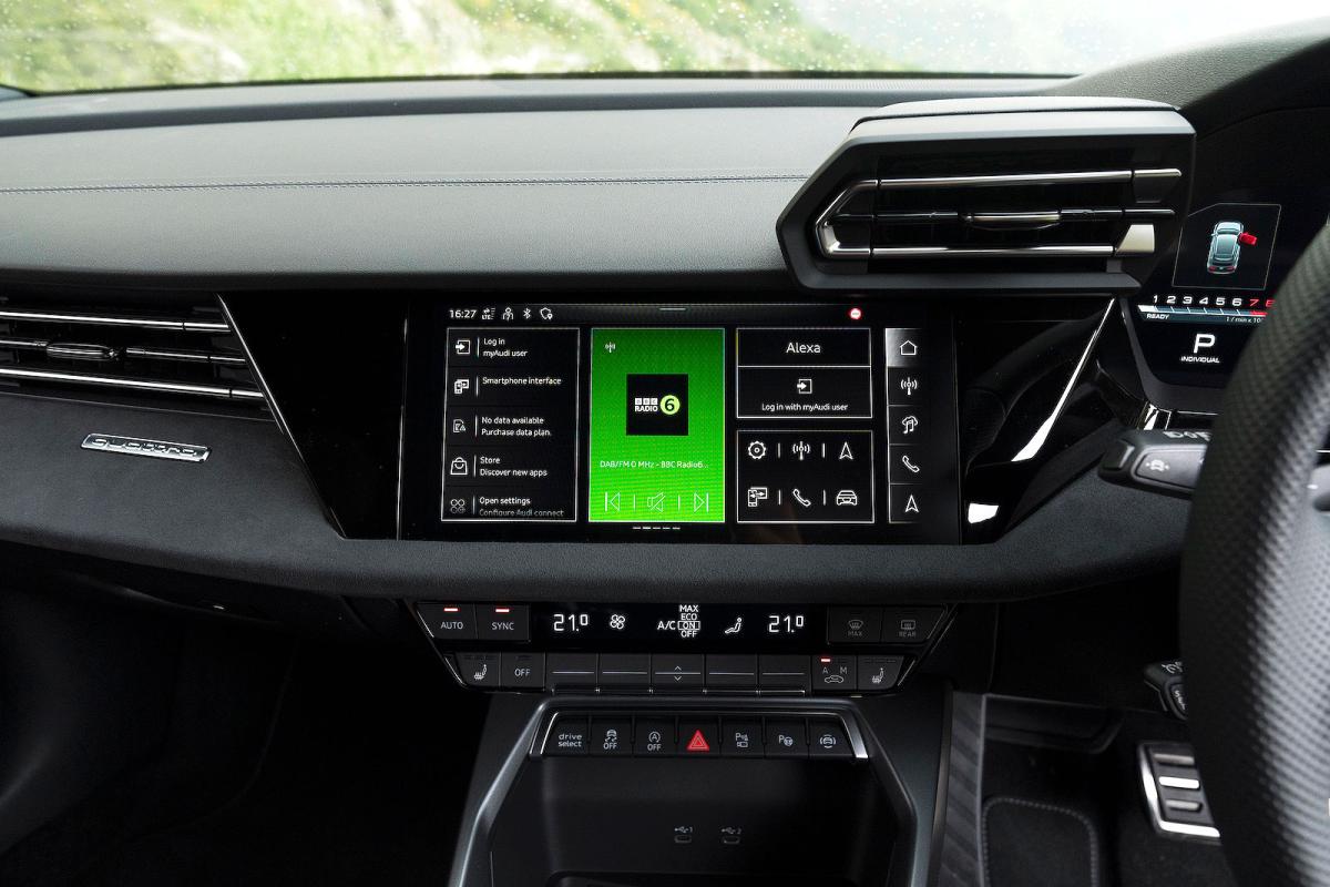 Audi S3 infotainment touchscreen