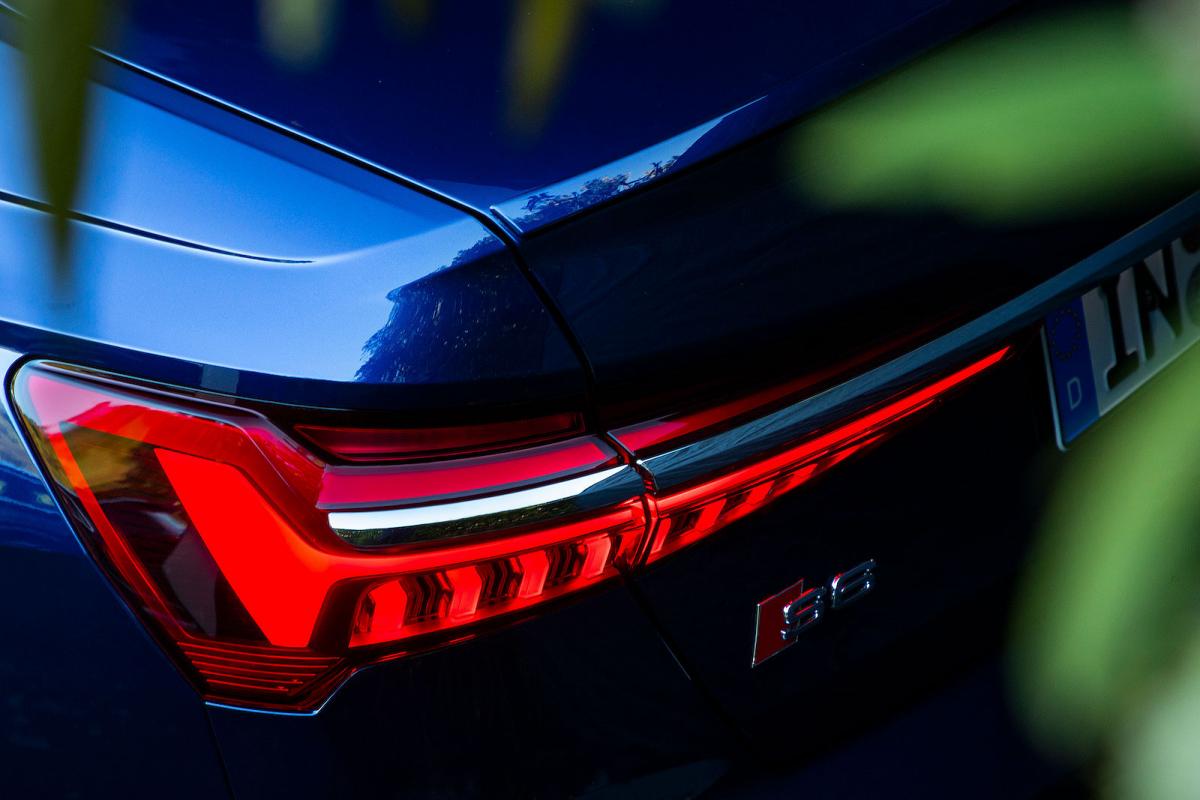 Audi S6 2022 rear lights detail