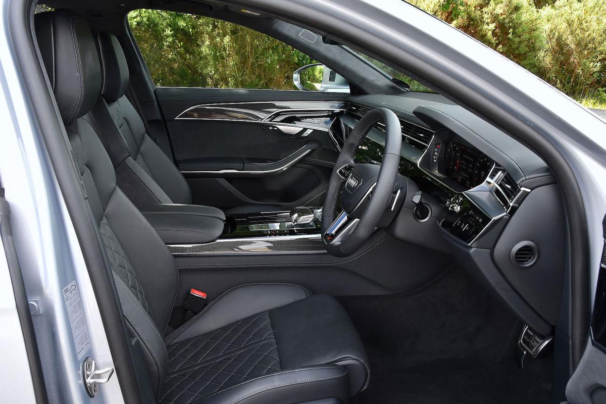 Audi S8 interior front seats