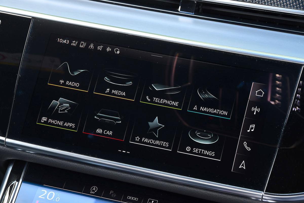 Audi S8 interior infotainment