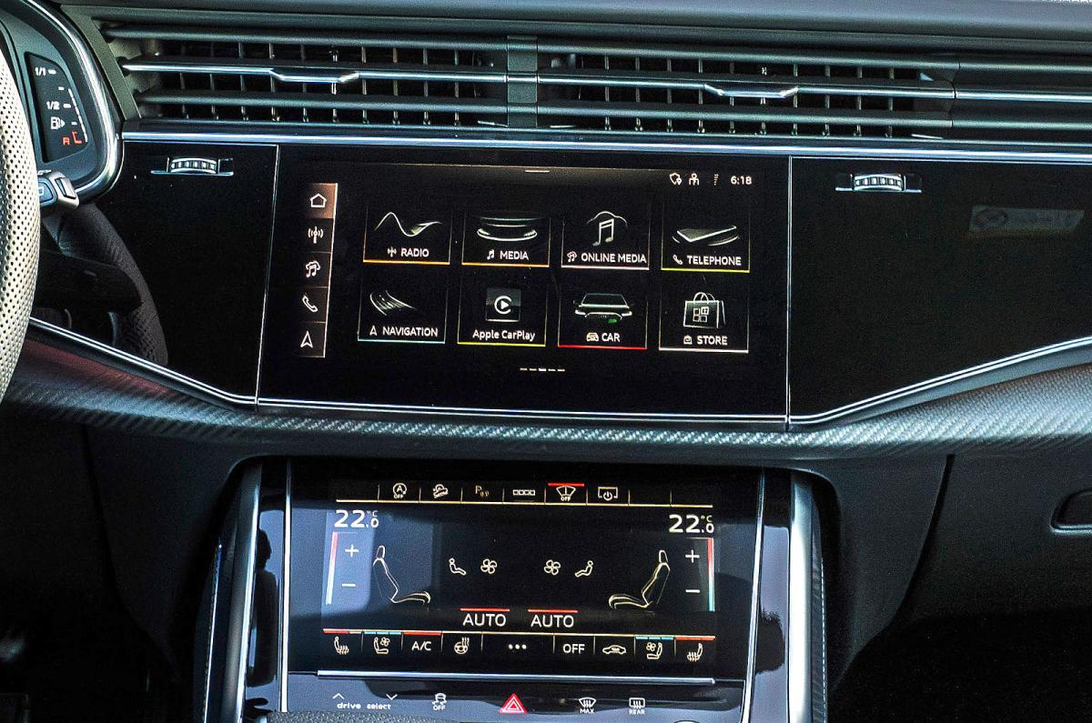 Audi SQ8 interior infotainment