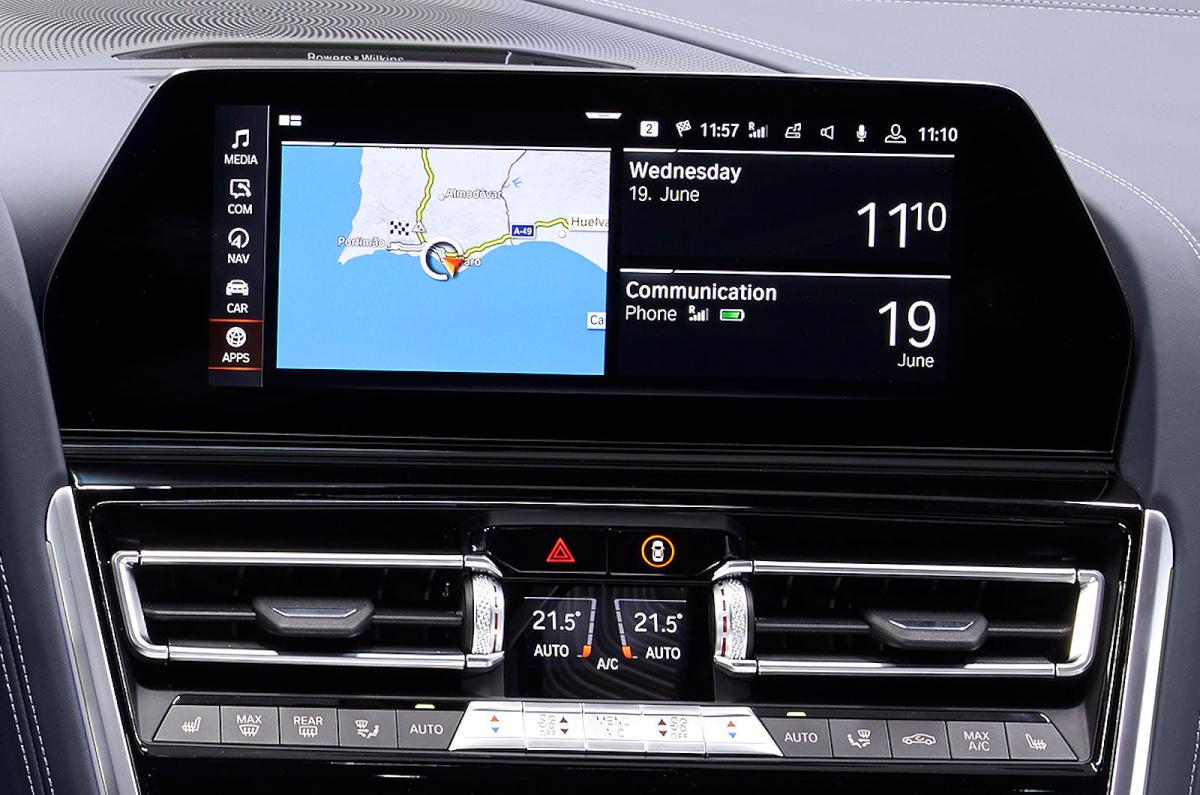 BMW 8 Series Gran Coupé infotainment touchscreen