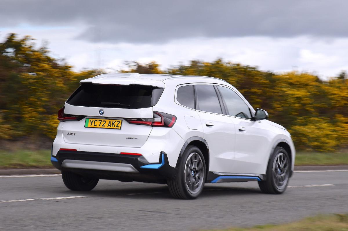 BMW iX1 rear right driving