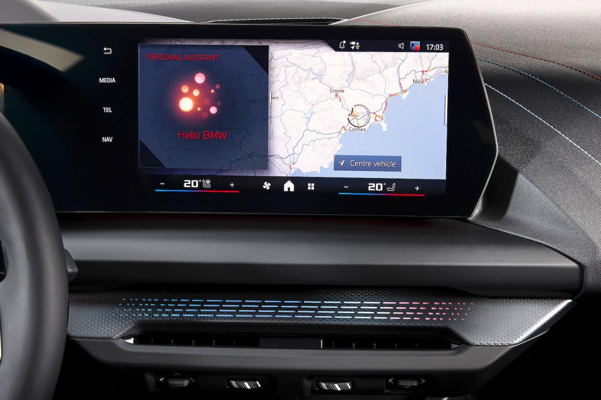 BMW M135 infotainment touchscreen