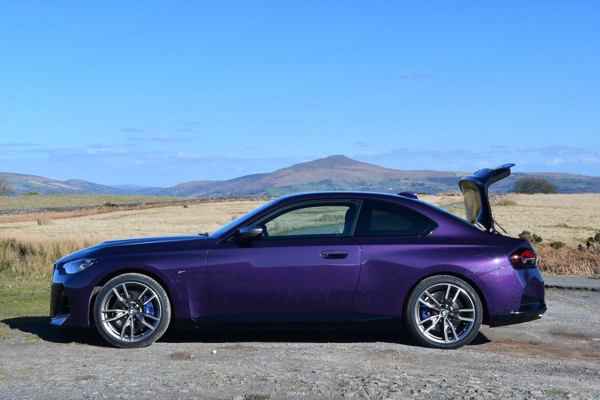 BMW M240i 2022 left static boot open