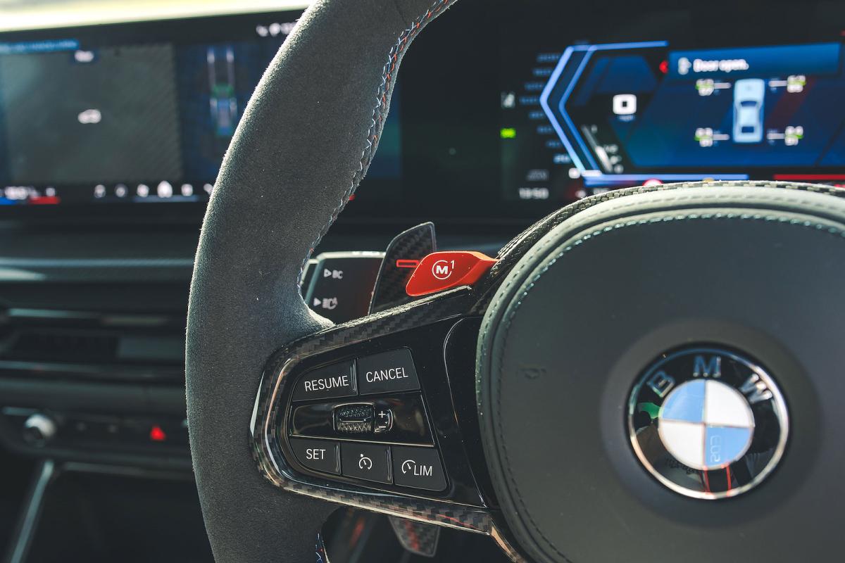 BMW M4 steering wheel detail
