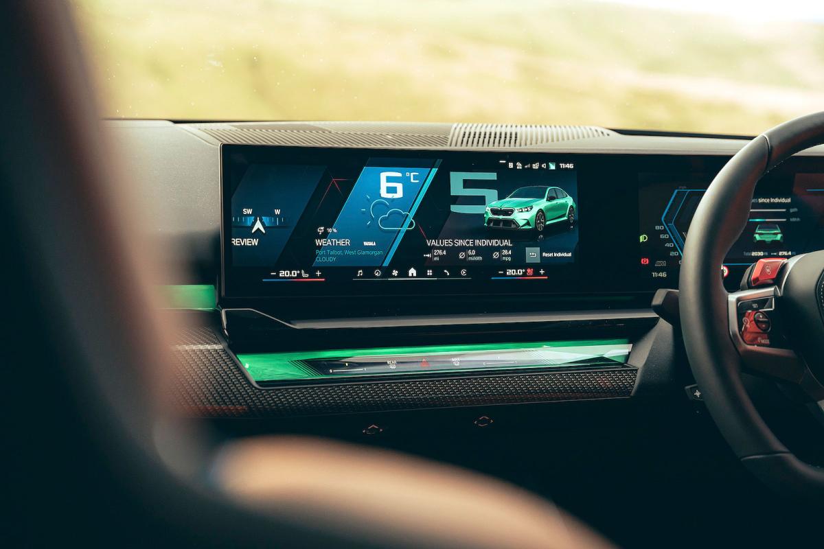 BMW M5 infotainment touchscreen
