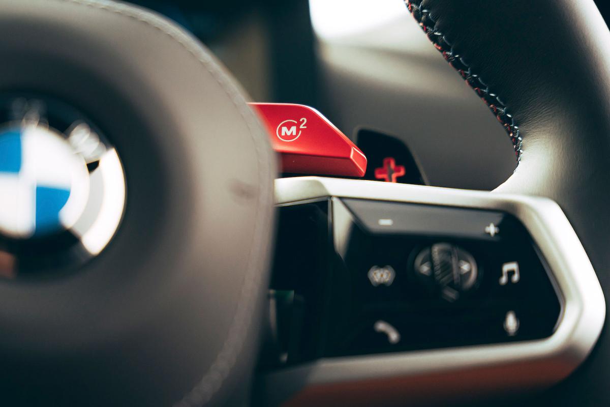 BMW M5 steering wheel detail