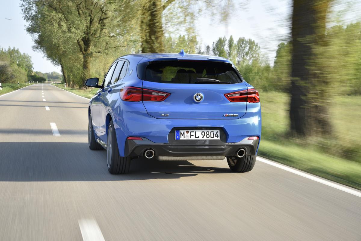 BMW X2 M35i 2022 rear left tracking