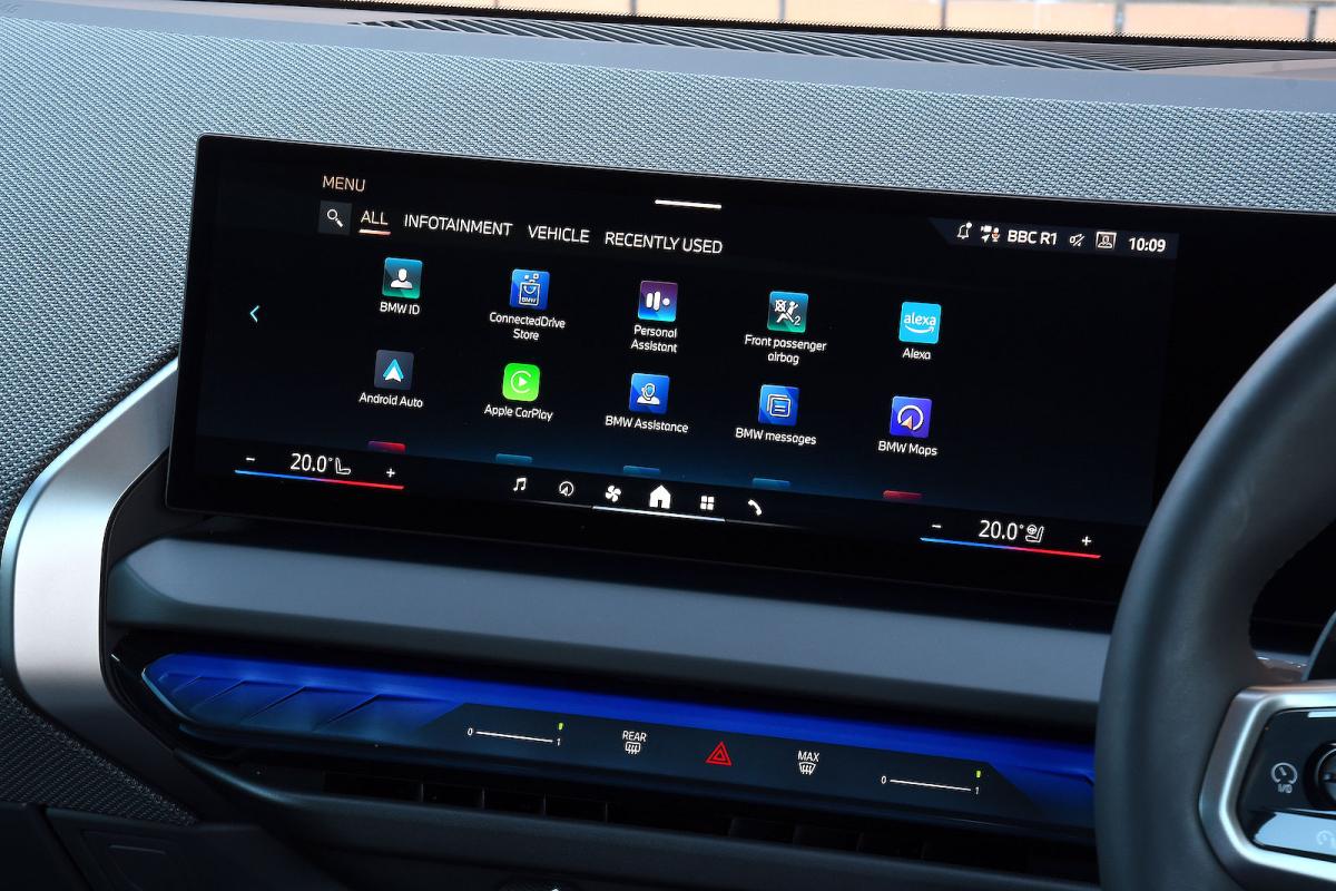 BMW X3 infotainment touchscreen