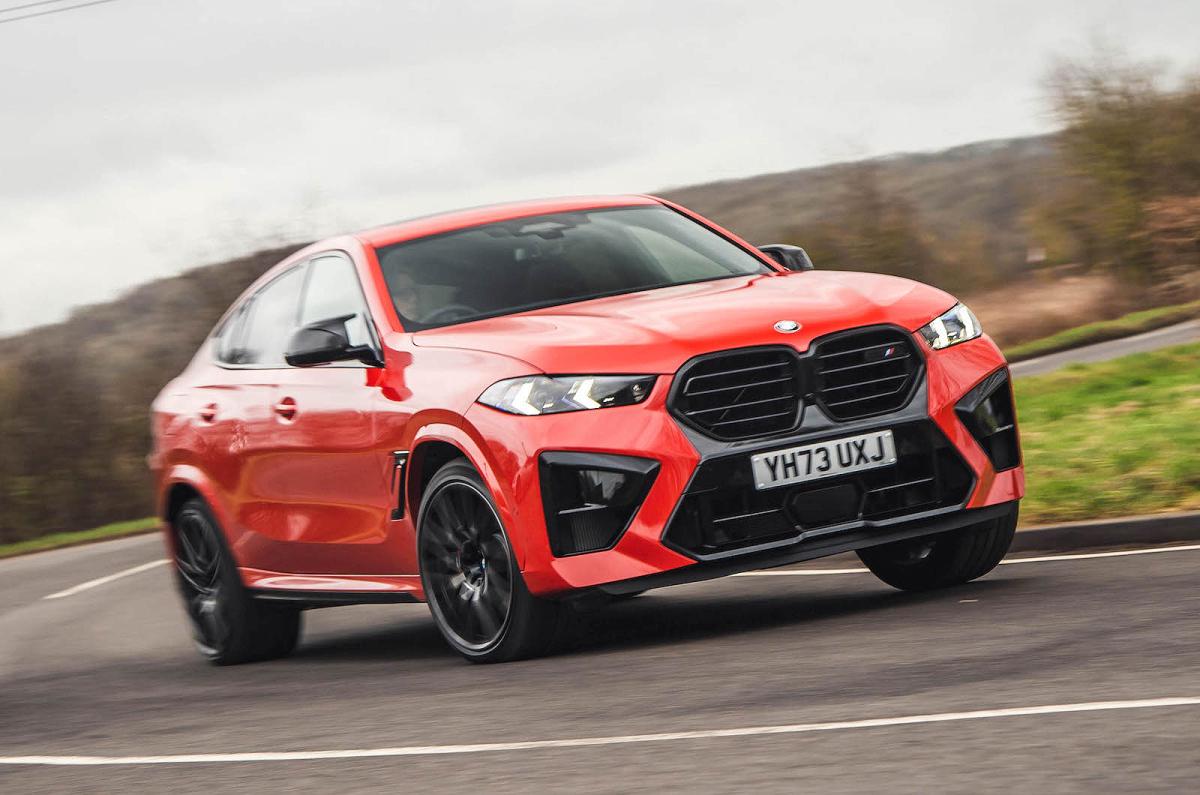 BMW X6 M Competition front cornering