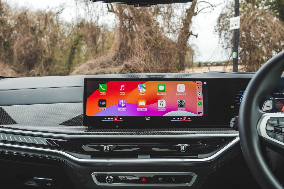BMW X6 M Competition infotainment screen