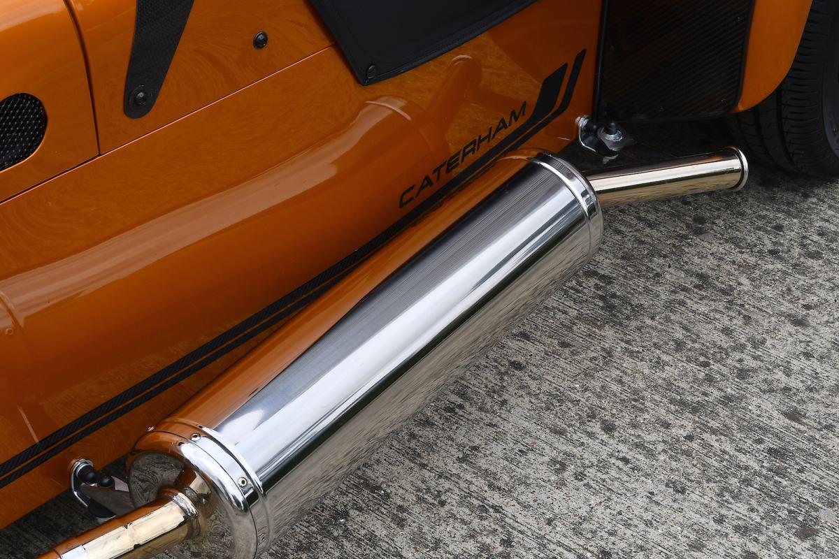 Caterham Seven 170 R exhaust detail