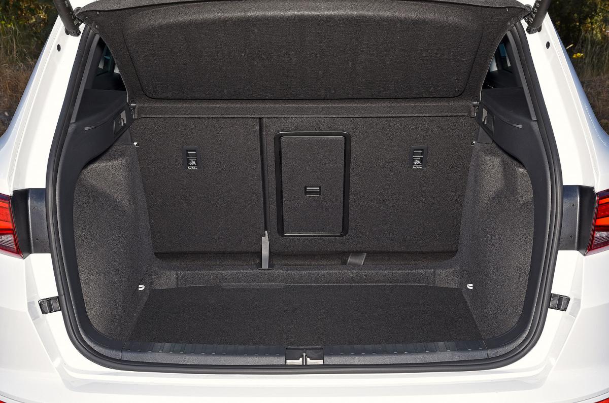 White Cupra Ateca boot open