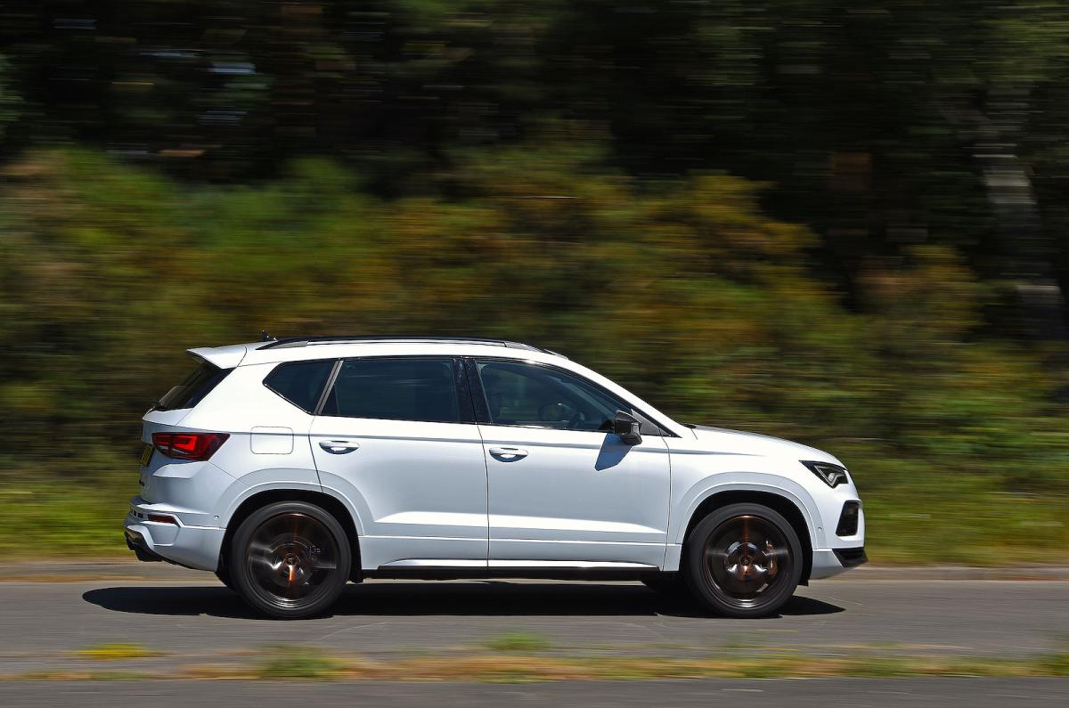 White Cupra Ateca right driving