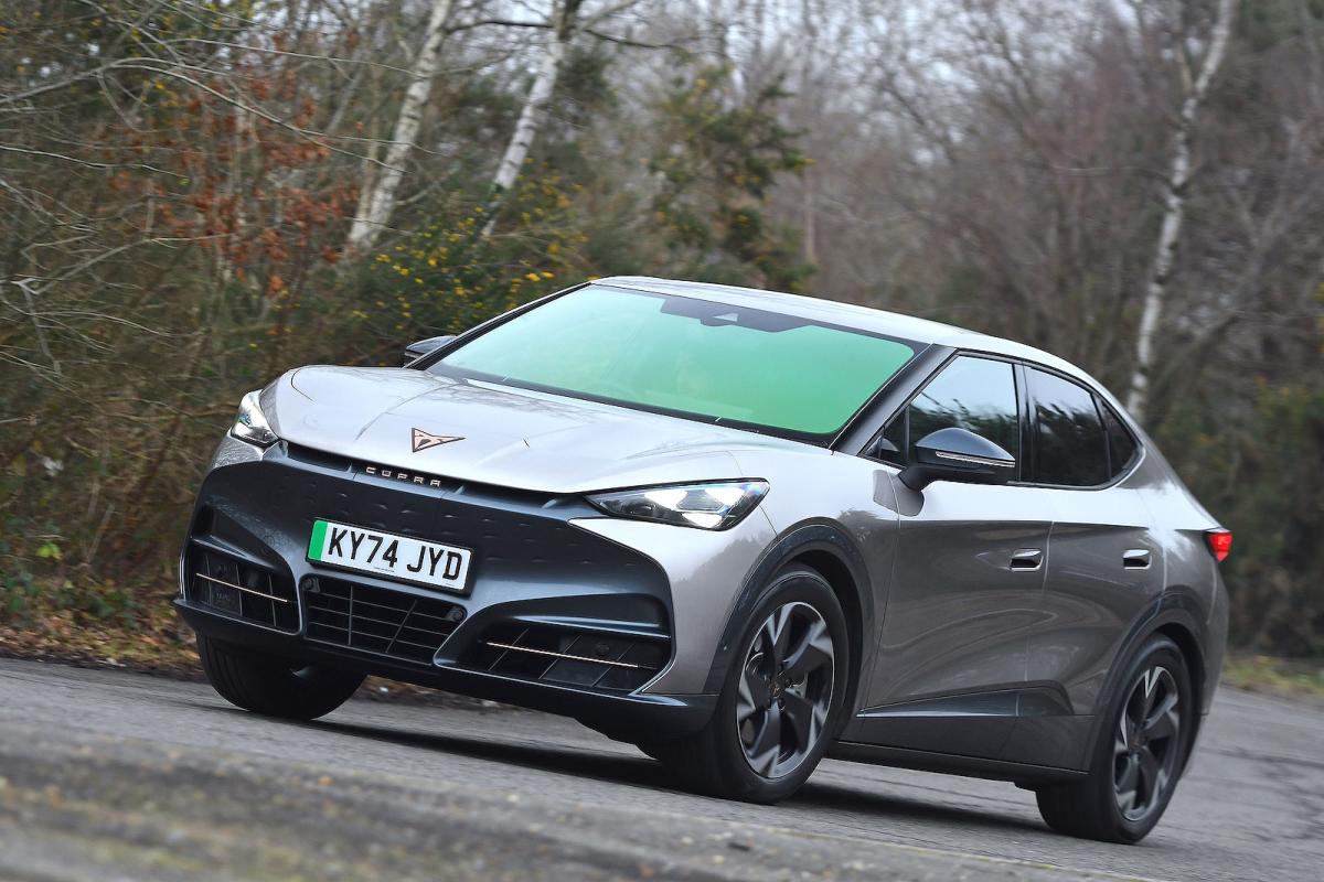 Cupra Tavascan front cornering