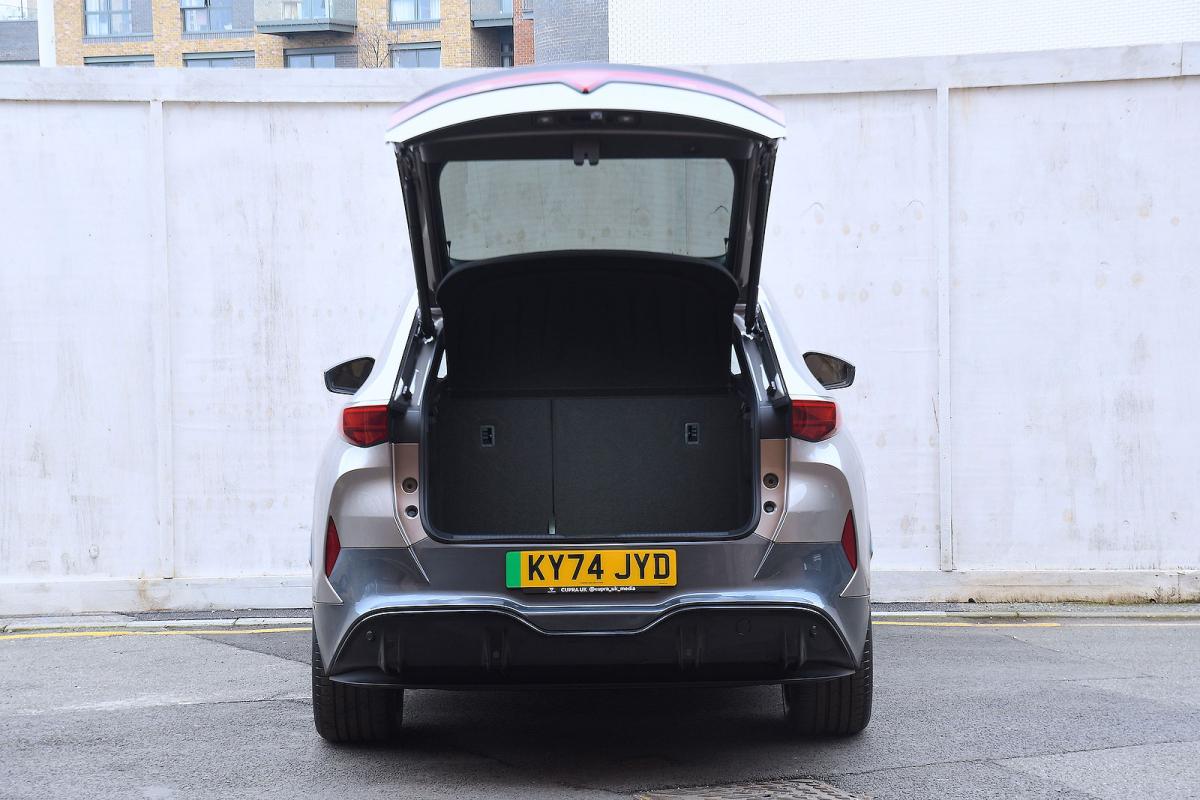 Cupra Tavascan rear static boot open