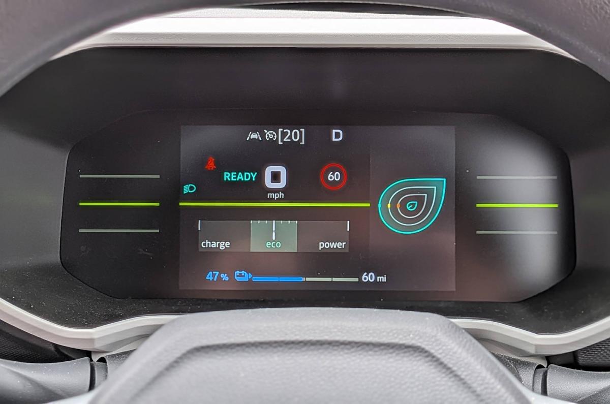 Dacia Spring Cargo driver's display