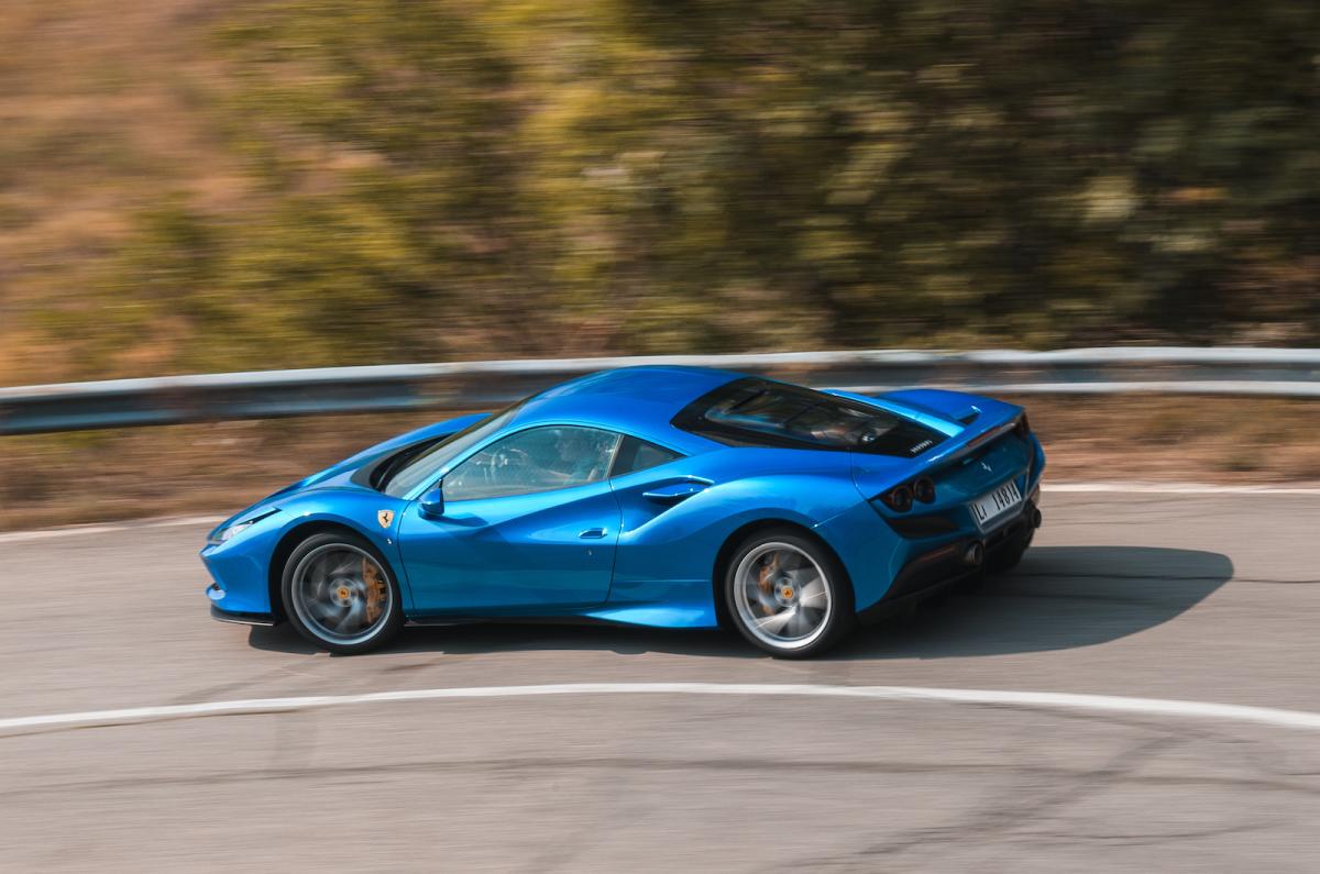 Ferrari F8 Tributo 2021 rear left cornering